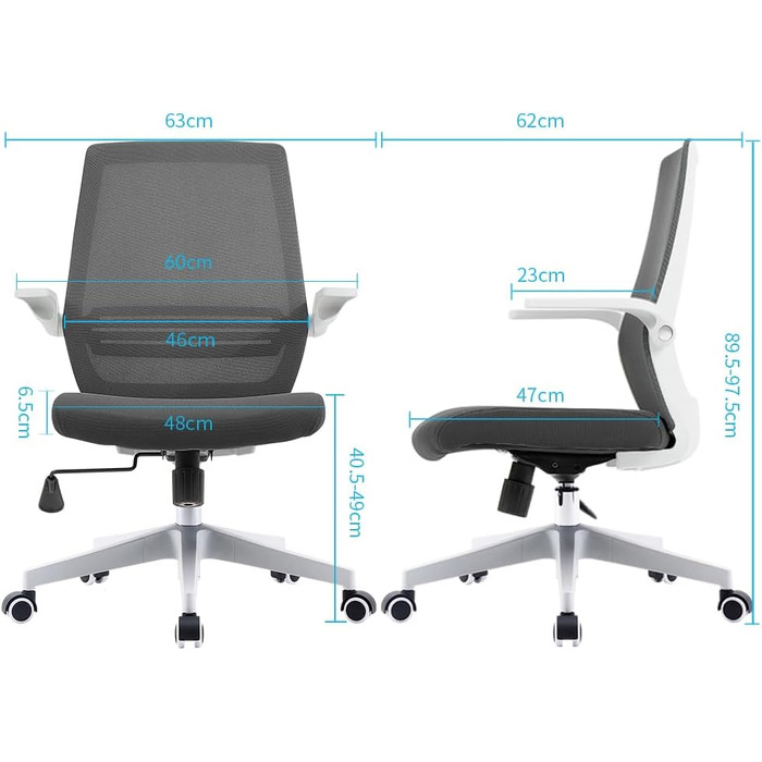 Офісний крісло SIHOO ергономічне з регульованими підлокітниками, підтримкою попереку та м'якою спинкою Mesh. Сірий колір.
