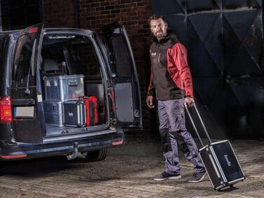 Набір інструментів kwb 175 предметів в алюмінієвому кейсі з коліщатками, замок з ключами, для майстра, дому та ремонту