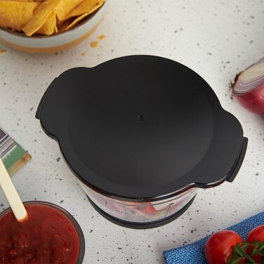 Кухонний комбайн Russell Hobbs 27131-56 Matte Charcoal 350W: подрібнювач для овочів, фруктів, м'яса, цибулі, 1л, нержавіюча сталь, 2 швидкості, миття в посудомийній машині