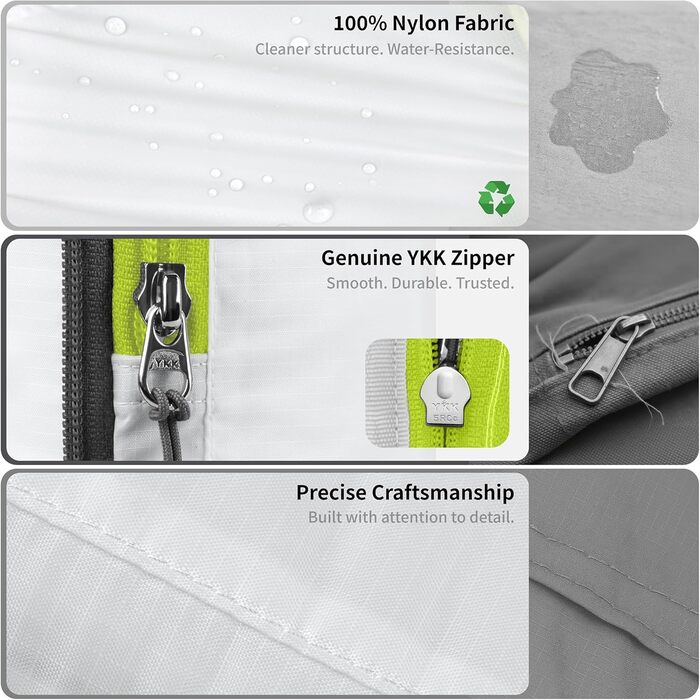 Набір компресійних органайзерів для одягу Cipway для подорожей, ультралегкі пакувальні куби для валізи та рюкзака, сірий, 5 шт.