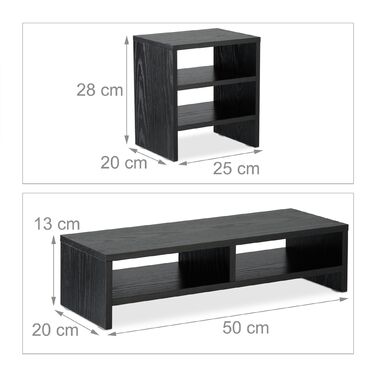 Підставка для монітора Relaxdays з полицями