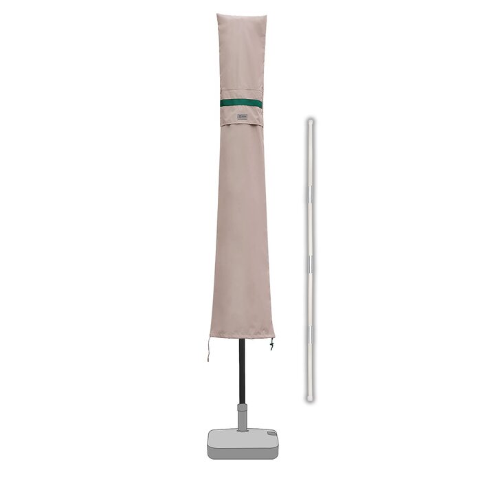 Захисний чохол для садово-паркового парасоля Sekey з вентиляційними отворами, 100% поліестер, водонепроникний, 190 x 30/50 см, хакі