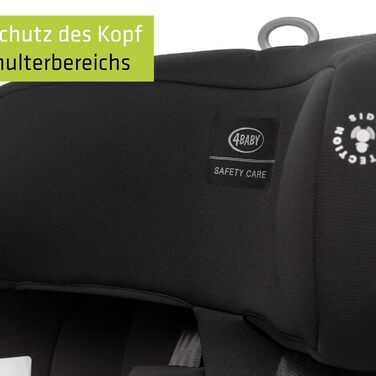 Автокрісло 4BABY Go-Fix I-Size (76-150 см) з Isofix, чорне