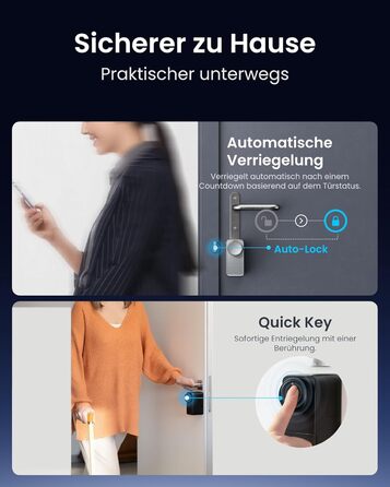 SwitchBot Smart Lock Pro Matter Silver: Розумний замок з акумулятором, підтримка Matter, WiFi, Apple Home, Alexa, Google Home, IFTTT