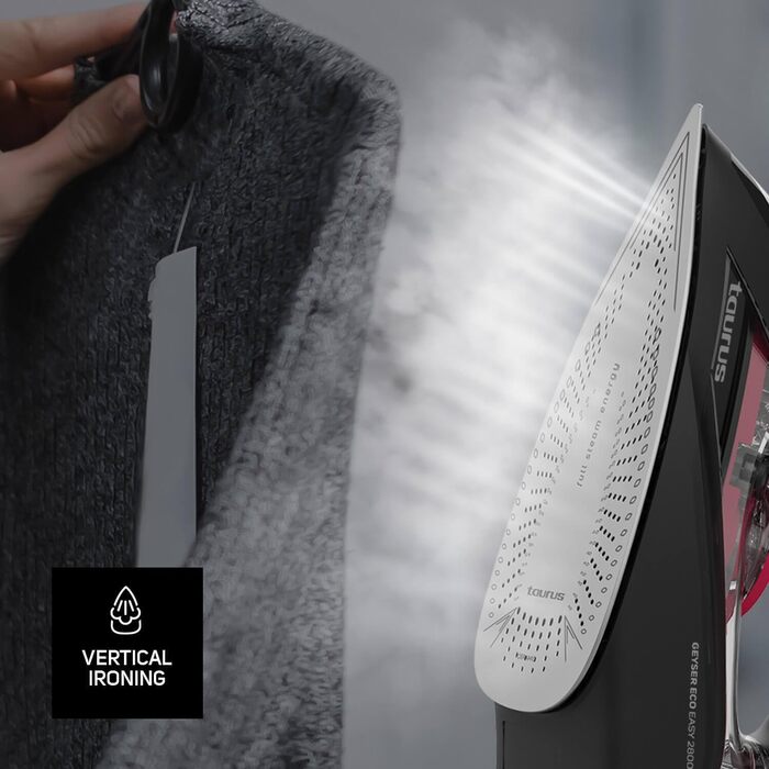 Праска Taurus 2800 Вт з регулюванням температури та подачі пари, керамічна підошва, система захисту від накипу та Anti-Drop, водяний спрей
