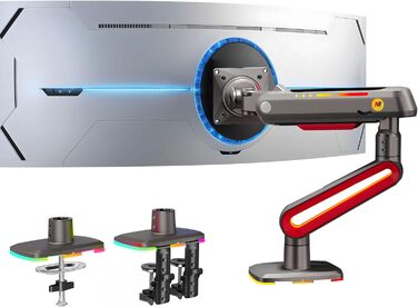 Кріплення для монітора NB Ergonomic RGB, 32-60 дюймів, для широких моніторів, до 20 кг, VESA 75/100 мм (червоний)