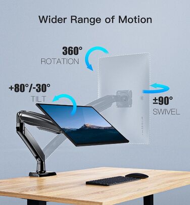 Кріплення для монітора HUANUO, 13-40 дюймів, регульований, USB, VESA 75/100 мм