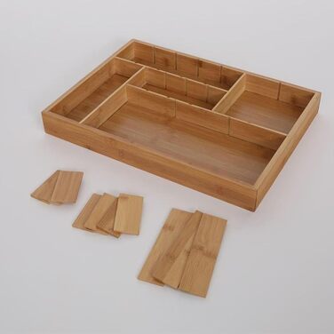 Лоток для столових приборів Terra bamboo шухляда-органайзер 32x44x5см коричневий
