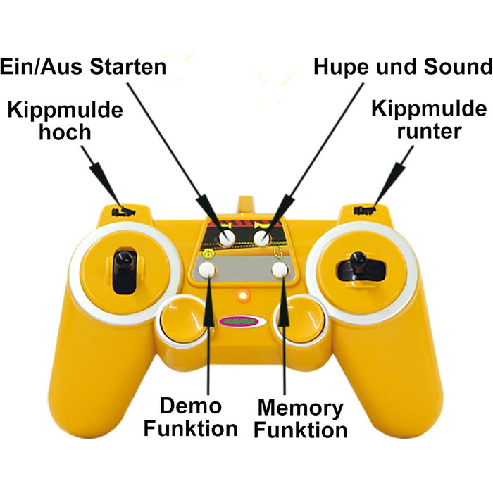 Екскаватор-самоскид JAMARA Mercedes-Benz Arocs 2.4 GHz з дистанційним керуванням, звук двигуна, світлодіоди, повний привід