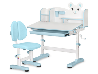 Комплект меблів (стіл + стілець + полиця) Mealux BD-29 Panda XL Blue (арт. BD-29 BL)