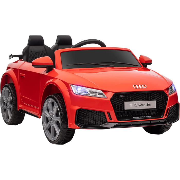 Дитячий електромобіль HOMCOM 12V, з пультом, музикою, USB/MP3, LED, для дітей 3-5 років, червоний