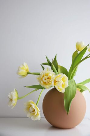 Ваза куляста Cooee Design, 20 см, кавово-молочний колір