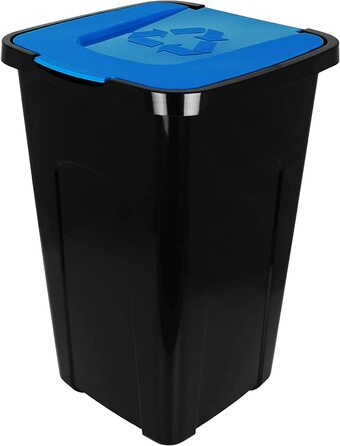 Відро для сміття TW24 об'ємом 50 л для вторинної переробки з вибором кольору відро для сміття з відкидною кришкою відро для сміття відро для сміття (синій)