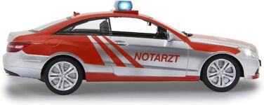 Модель Mercedes-Benz E350 Coupe 1:16 JAMARA 410023, 2.4GHz, срібно-червоний, зі звуковими та світловими ефектами (сирена, сигналізація, блимання)