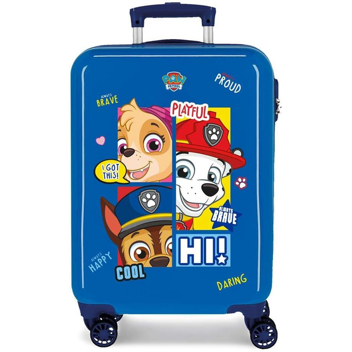 Валіза в салоні Paw Patrol Be Happy синя 38x55x20 см Кодовий замок з твердою оболонкою ABS 34 л 2,6 кг 4 подвійні колеса ручна поклажа