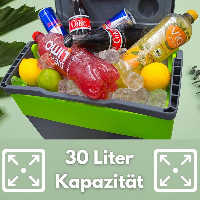 Термобокс-холодильник електричний 30л Gora Grey/Gilmo Green для авто, кемпінгу, пікніка