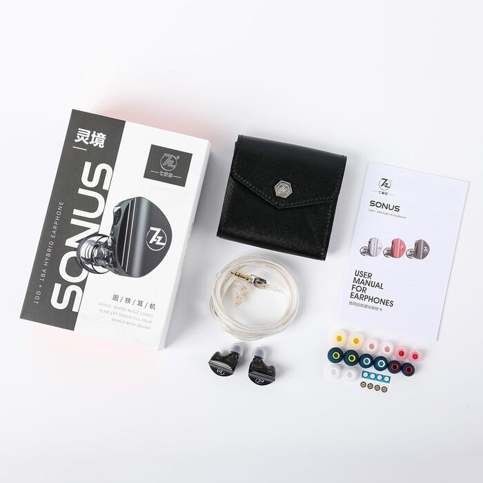 Вушний монітор LINSOUL 7 HZ SONUS з подвійним драйвером, HiFi IEM, знімний кабель OCC, алюміній, 3,5 мм, чорний