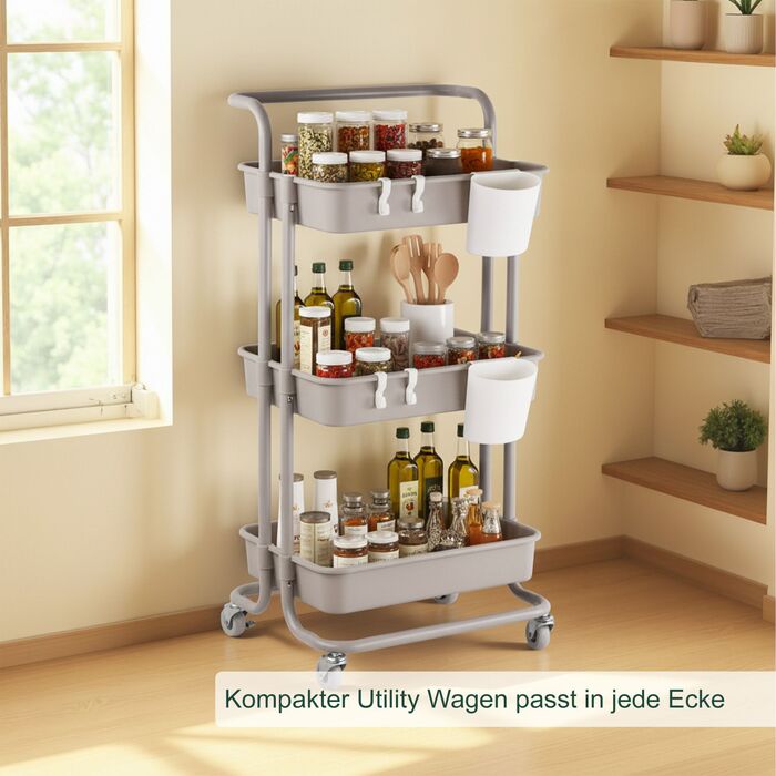 Трьох'ярусна візок Relaxdays