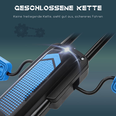 Дитячий карт, педальний, з регульованим сидінням, для використання в приміщенні та на вулиці, від 5 років, синьо-чорний, 121 x 58 x 61 см