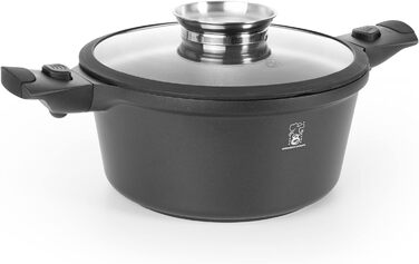 Каструля Stone&Stone Сковорода Каструля для приготування їжі Індукційна безпечна посудомийна машина Безпечна для легкого очищення, розроблена за німецькою технологією (сковорода для млинців, ) (24 см)