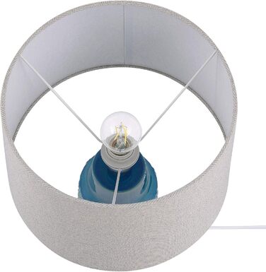 Декоративна настільна лампа Beliani Thaya, кераміка/поліестер, блакитна