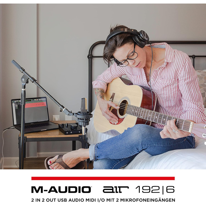 M-Audio Air 192|6: USB аудіоінтерфейс для запису в студійній якості з 2 XLR/Line входами та програмним забезпеченням AIR 192|6 (Чорний)
