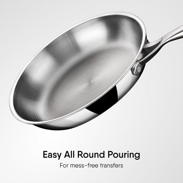 Нержавіюча сковорода Triply Stahl з кришкою, 24 см, 1.8 л (на 6 осіб)