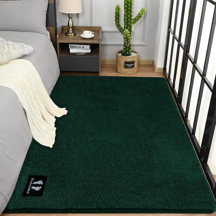 Килимок для ванної кімнати з антиковзаючим покриттям 120x80 см, мікрофібра, зелений, сертифікат Öko-Tex 100