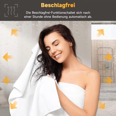 Дзеркало для ванної кімнати SONNI LED з підсвічуванням 50x70 см, сенсорне керування, 3 кольори світла, проти запотівання, функція пам'яті, білий