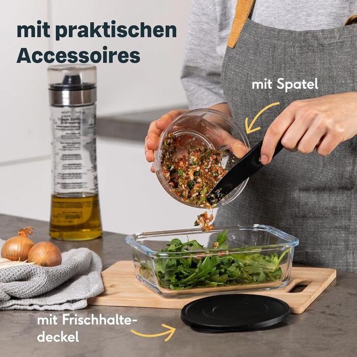 SILBERTHAL Овочевий слайсер-мандоліна V-подібний – з насадками – гостре лезо – компактне зберігання. Підходить для овочів, цибулі та інших продуктів.