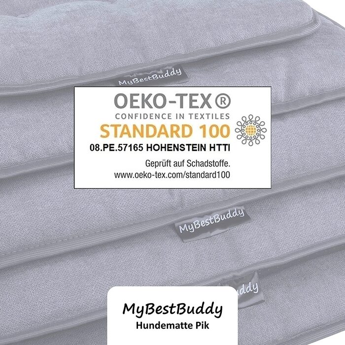 Подушка для собак MyBestBuddy pik gray XL, що не викликає алергії (100 поліестер) - переться при температурі 40C з ворсистим тканинним покриттям - Килимок для собак відповідно. Підстилка для собак для великих собак, 90 х 70 см (70 х 50 см)