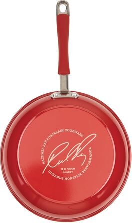 Набір сковорідок Rachael Ray Cucina з литого алюмінію з порцеляновою емаллю, 2 шт, червоний кранбері