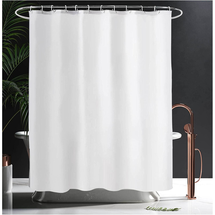 Дуже широка біла завіса для душу Hayret, велика довжина 230x220 для ванної та душу у ванній кімнаті, завіса для ванної кімнати з захистом від цвілі і пилу