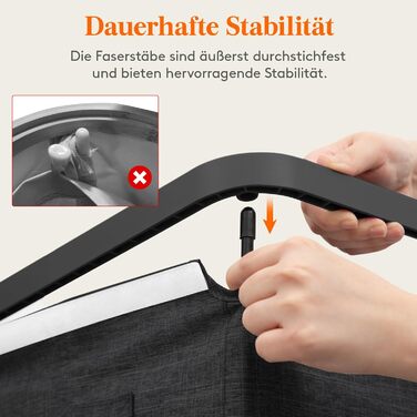 Кошик для білизни з кришкою Lifewit, великий кошик для білизни з пластиковим каркасом, складний, 145л, темно-сірий