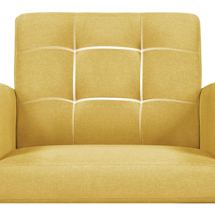 Крісло-мішок Yaheetech з підлокітниками, жовте, з поліестеру, 136 кг, для вітальні