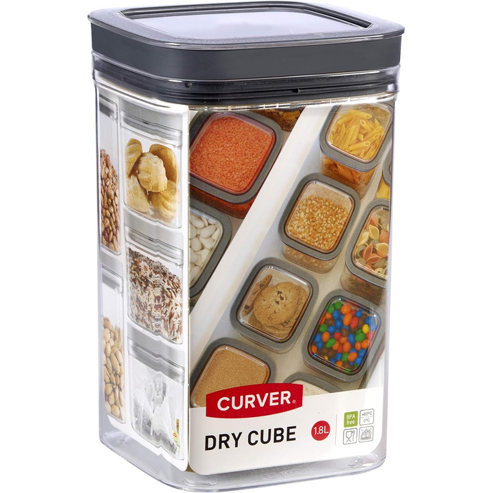 Годинник Curver Dry Cube, пластик, 11.8x11.8x19.7 см
