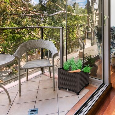 Горщик для рослин Relaxdays з імітацією ротангу