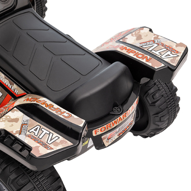 HOMCOM Mini Electric Quad Kids Electric ATV Світлодіодне переднє світло Дитячий автомобіль для 18-36 місяців Дитячий металевий ПП пластик чорний 70x42x45см