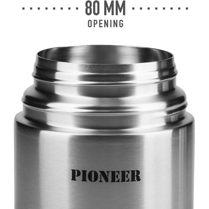 Посудина для термічної подачі Pioneer 1, 0 л з нержавіючої сталі з подвійними стінками ізольований контейнер для супу 8 годин в гарячому стані 24 години в холодильнику без BPA