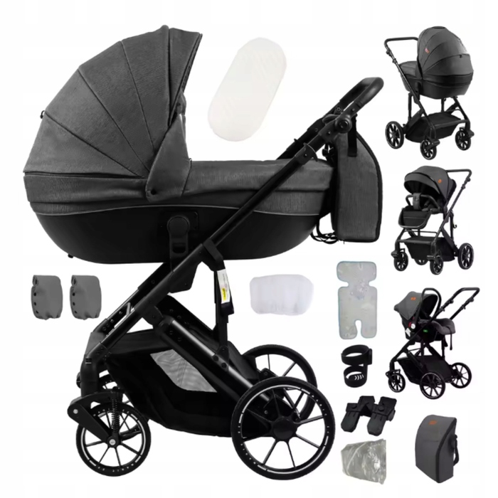 Дитячий прогулянковий візок STYLOWY MAGIC ZC 3в1: люлька, автокрісло та аксесуари