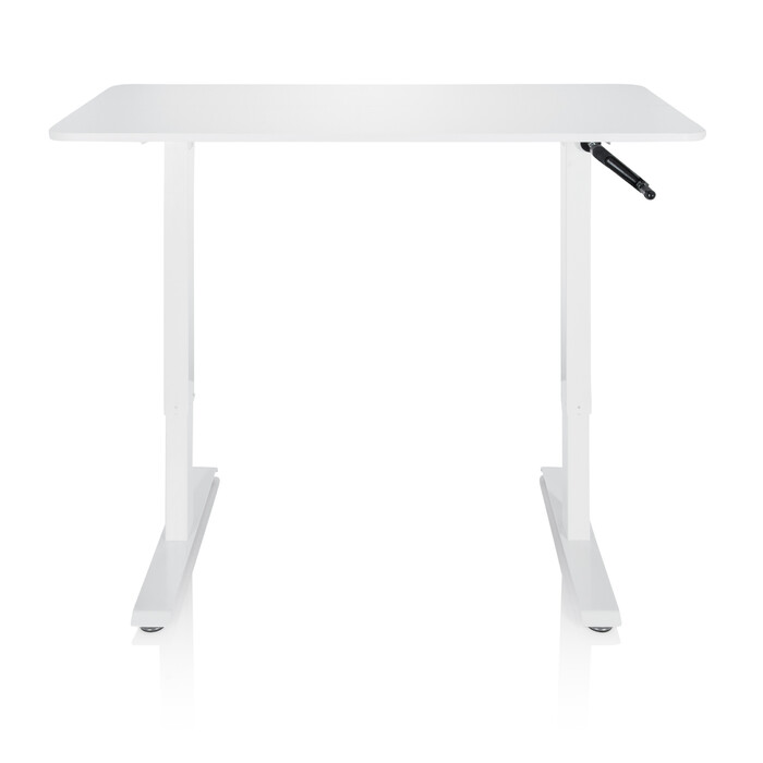Робочий стіл STAND CR 120 x 60 з ручним регулюванням висоти, білий, hjh OFFICE