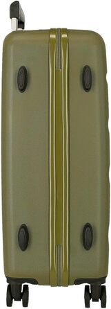 Чохол-валіза Roll Road Flex з ABS-пластику, кодовий замок, 4 колеса, ручна поклажа, зручний внутрішній простір (набір 2 шт., хакі)