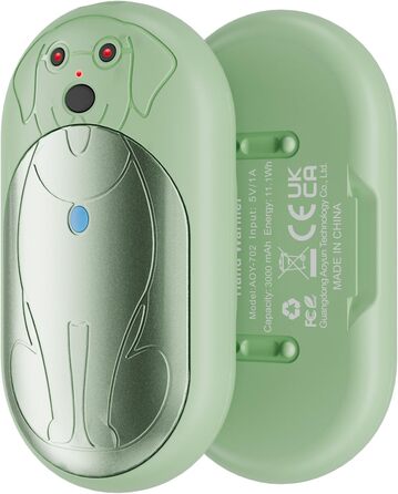 Електричні грілки для рук COTOP 6000mAh, 2 шт. USB-C, 3 режими нагріву, для жінок, чоловіків, дітей, туризму, гірськолижного спорту, зелені