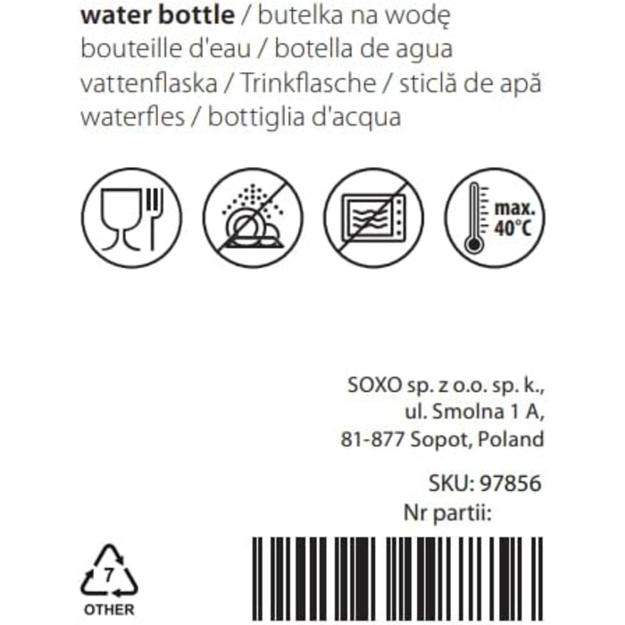 Пляшка для води MOMO WAY без бісфенолу А, 1.5-літрова пляшка для води з соломинкою без бісфенолу А, спортивна пляшка для спорту, Outoor, (рожево-блакитна)