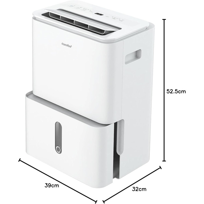 Зволожувач повітря COMFEE 12 л/день, для приміщень до 20 м², автоматична відтавання, блокування дітей, тиха робота, екологічний фреон R290, CDDOE-12DEN7-QA3(EU)