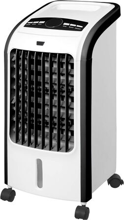 В 1 Охолоджувач повітря Зволожувач повітря Освіжувач повітря Вентилятор з дистанційним керуванням Потік повітря 900 м/год 80 Вт, 4