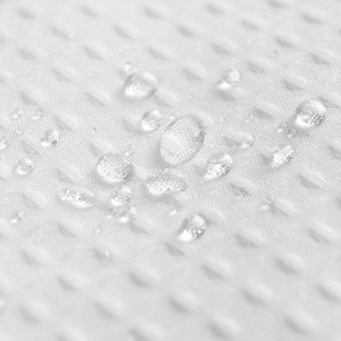 Завіса для душу Barossa Design Extra Langer, 203 см, Вучковий малюнок, бавовняна суміш, готельний стиль, важка тканина, для прання, 183 x 203 см (Білий/Розкішний сад)