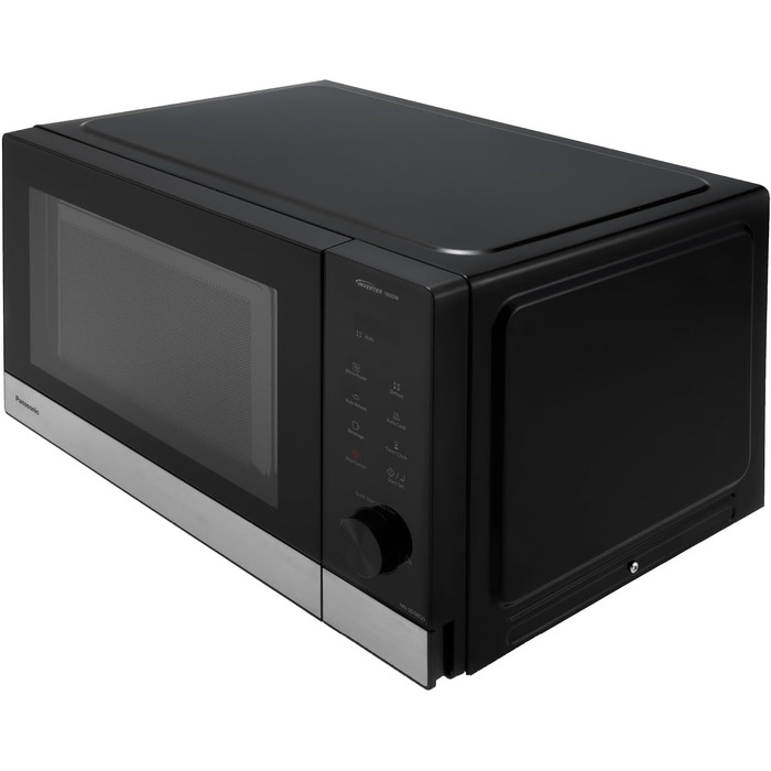Мікрохвильова піч Panasonic NN-GD35HBGTG з грилем та функцією пару (23 л, чорний/нержавіюча сталь)