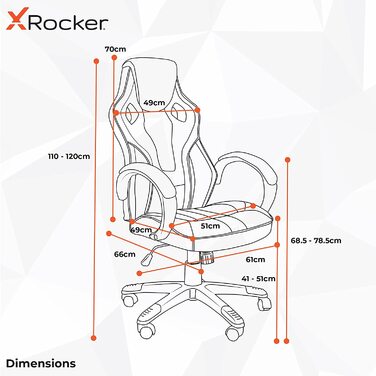 Ігрове крісло x Rocker сіро-біле