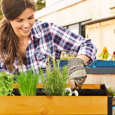 Гардленд Relaxdays - вузька грядка з дерева